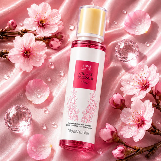 ZYRAS LUXURY Cherry Blossom Kiss Fragrance Mist with Shimmer – 250 ml