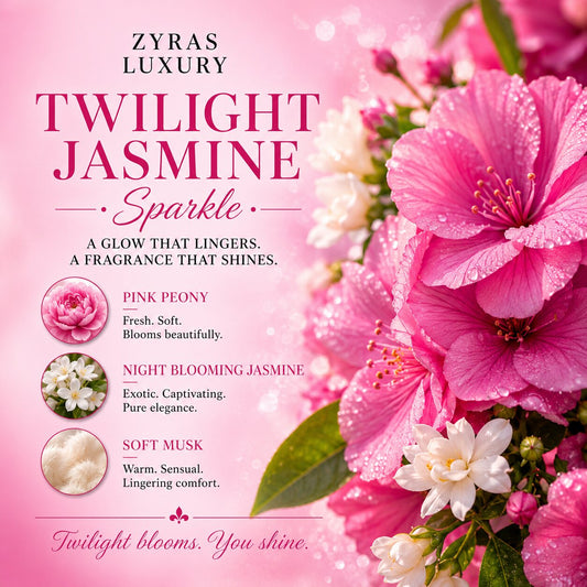ZYRAS LUXURY Twilight Jasmine Sparkle – Fragrance Mist with Shimmer, 250ml