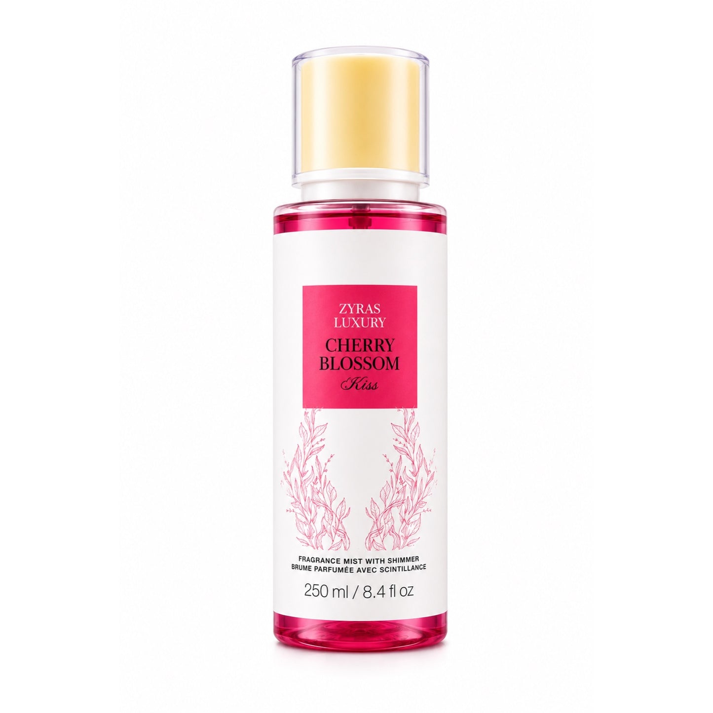 ZYRAS LUXURY Cherry Blossom Kiss Fragrance Mist with Shimmer – 250 ml